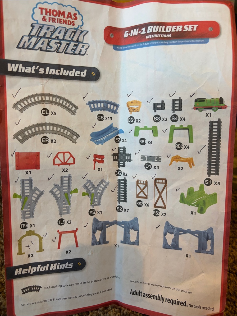 Thomas & Friends TrackMaster 6-in-1 Builder Set - Green Blue Red Yellow